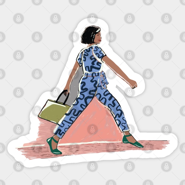 Girl walking Sticker by Britt Does Design